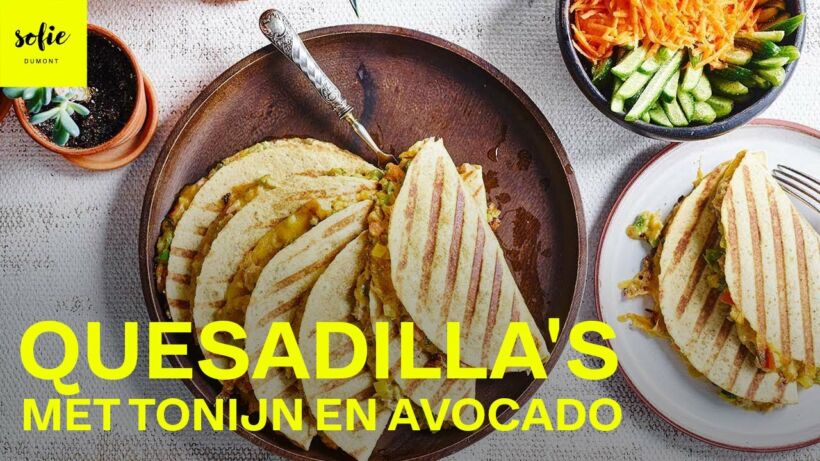 Quesadilla’s met tonijn en avocado