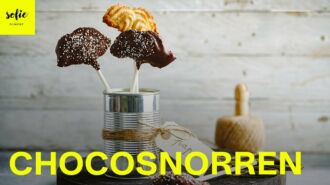 Chocosnorren: Gespoten zandkoekjes met chocolade