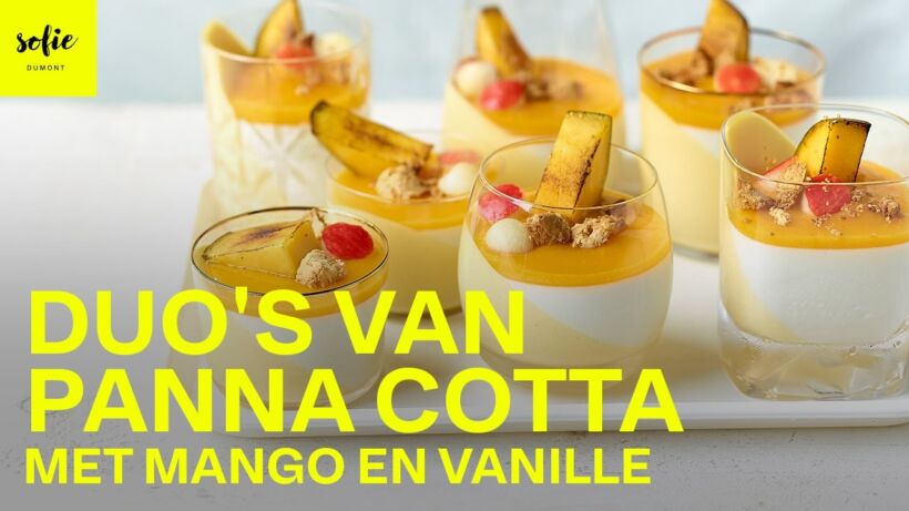 Duo’s van panna cotta met mango en vanille