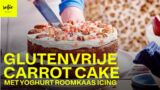 Glutenvrije carrot cake met yoghurt-roomkaas icing