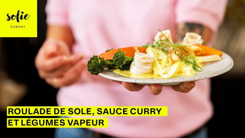Filet de sole, sauce curry et légumes vapeur