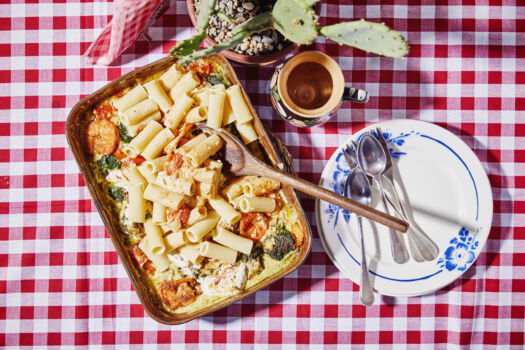 Ovenschotel met scampi-spinazie pasta sofie dumont cover