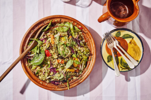 Quinoa salade met gegrilde groenten en pesto - sofie dumont chef cover