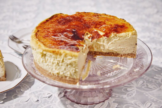 creme brulee cheesecake sofie dumont chef cover