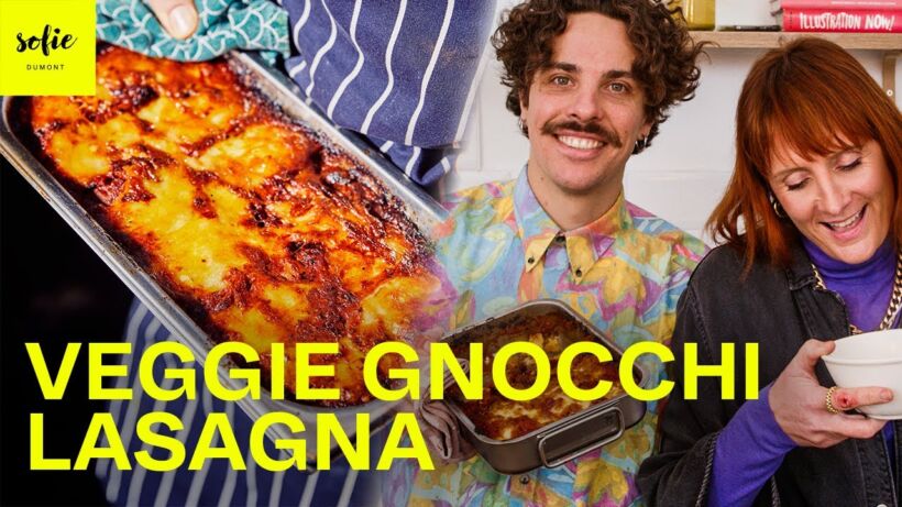 Vegetarische gnocchi-lasagne